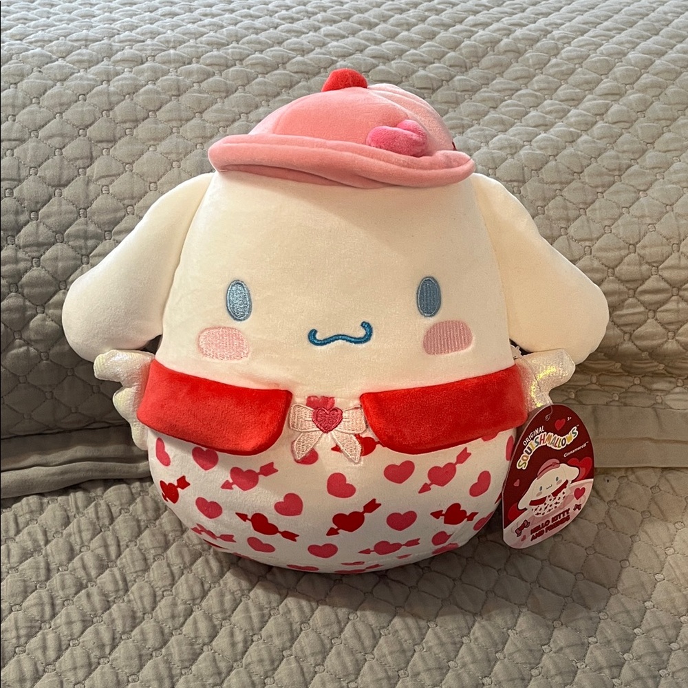 Squishmallows White and Red Stuffed Animal